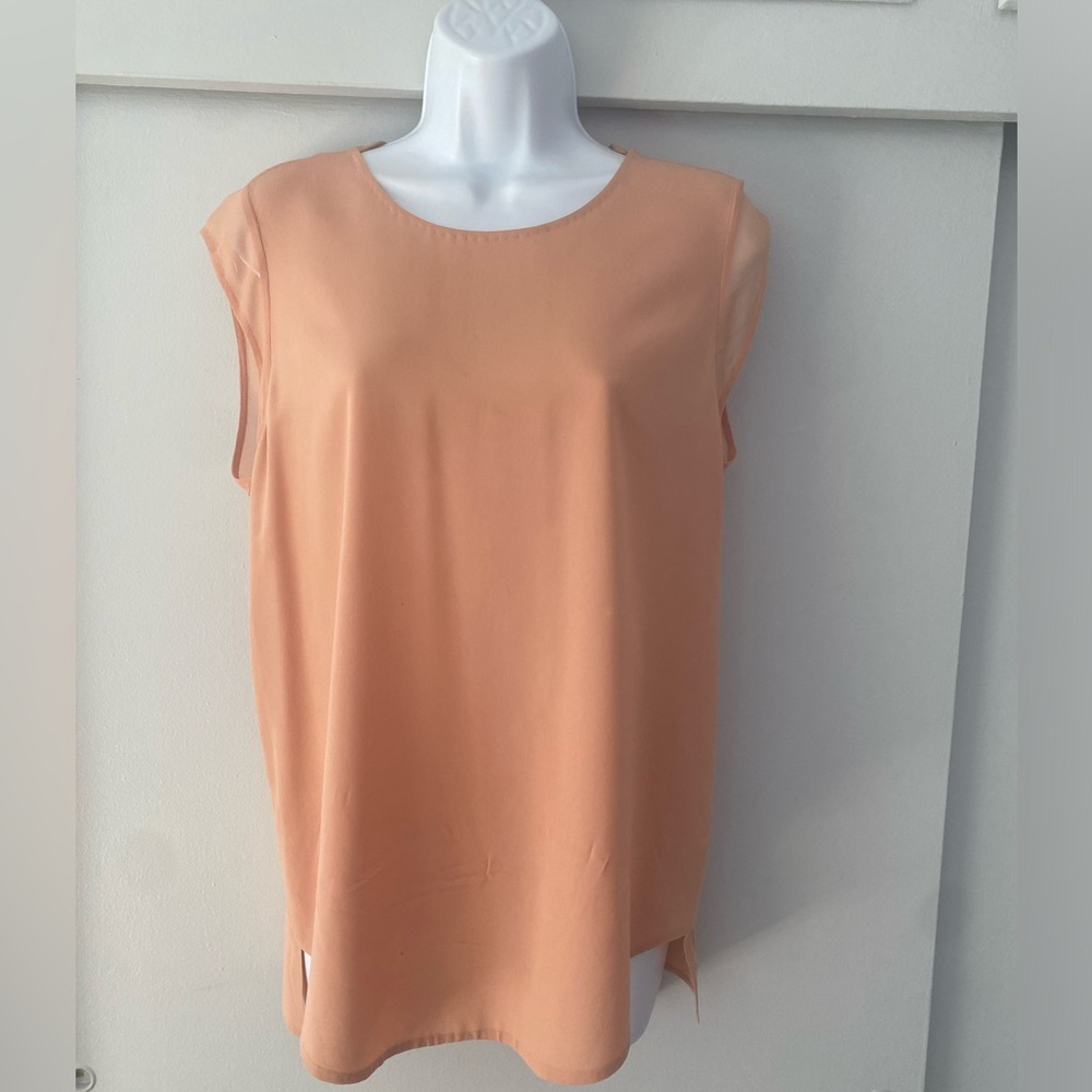 Phillip Lim silk blouse, back cut-out, peach color size 2